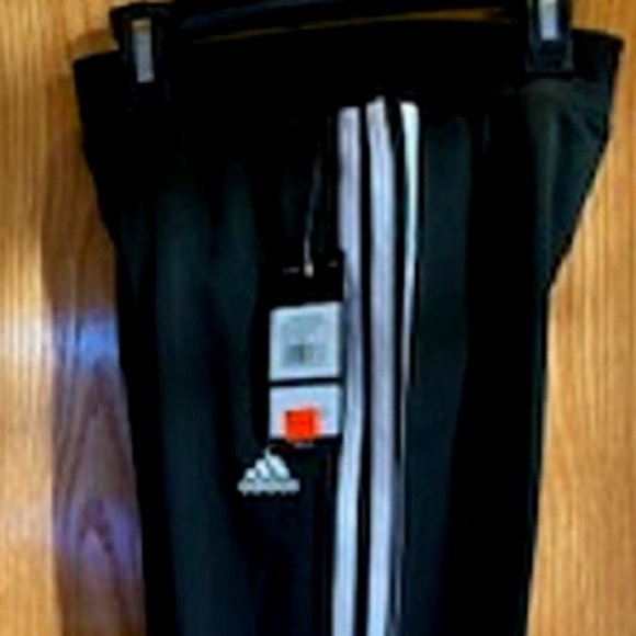 NWT Adidas Girls' Pull-On Jogger Pants Black White Side Stripes Sz: M (10/12) - Picture 4 of 7